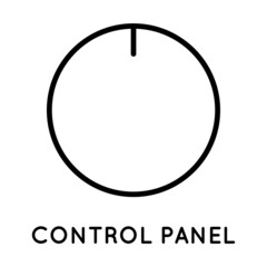 Selector icon, control panel controller. Vector icon for displaying volume, balance, power, mode. Vector sign in simple style isolated on white background.