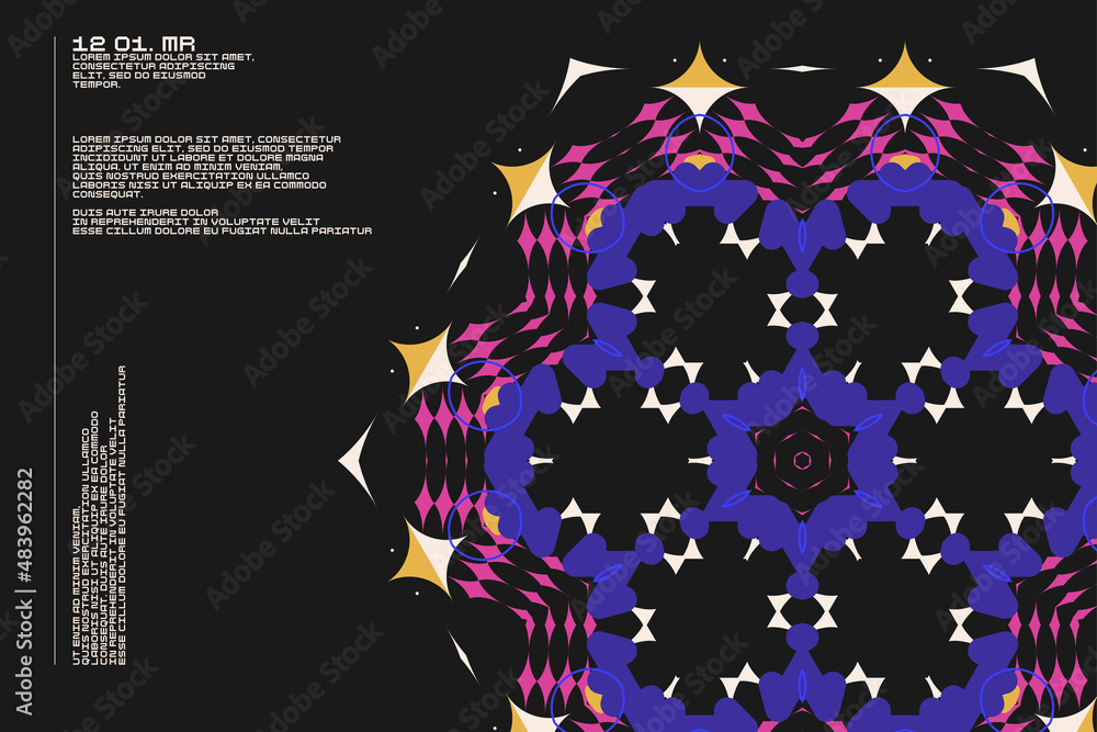 Aufkleber graphic avant-garde in a new style. modern graphics for design. abstract geometric shapes.