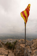 Catalan independence flag on the mount