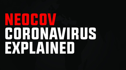 Obraz premium Neocov a new coronavirus strain found, covid 19 new variant modern creative banner, sign, design concept, social media post, template with virus icon 