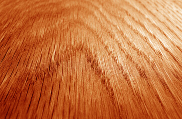 Old oak board texture as background with blur effect in orange tone.