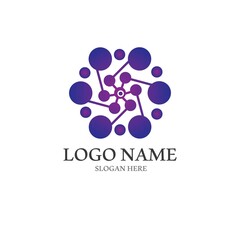 Molecule logo vector illustration design