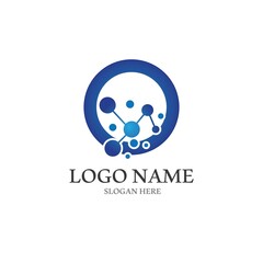Molecule logo vector illustration design