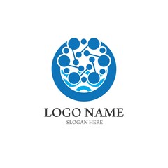 Molecule logo vector illustration design