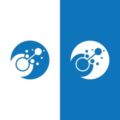 Molecule logo vector illustration design