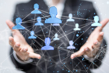 Abstract network of physical devices on the Internet using a network connection with statistics...