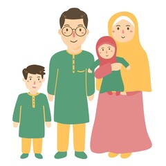 Muslim family having a ramadan