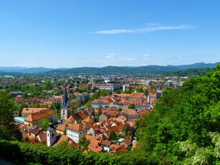 Fototapeta na wymiar Scenic view of the old town of Ljubljana the capital city of Slovenia