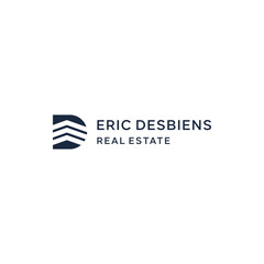 Obraz premium ED Letter And Real Estate Logo Design 
