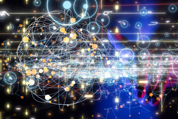 conference Digital Network and data concept 3d