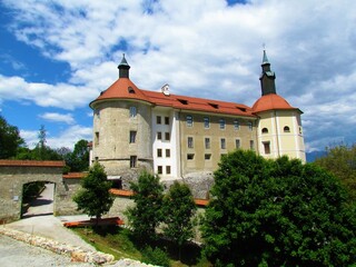 Fototapeta na wymiar Skofja Loka castle in Gorenjska, Slovenia v