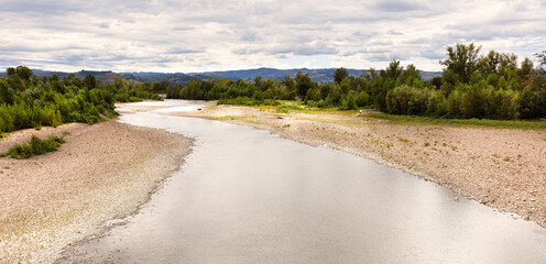 Panaro river seen from the Spilamberto bridge - Modena