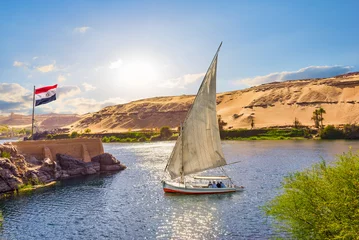 Foto op Plexiglas Vlag in Aswan © zevana