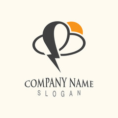 Cloud weather forecast logo template vector illustration design