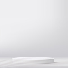 Abstract background with white color podium for presentation. Vector