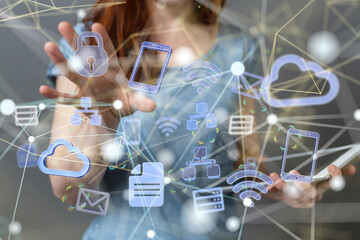 Abstract Futuristic infographic with Visual data complexity