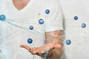Fototapeta premium conference Digital Network and data concept 3d