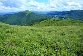 Polonyna Wetlinska in Bieszczadzki National Park (Poland).