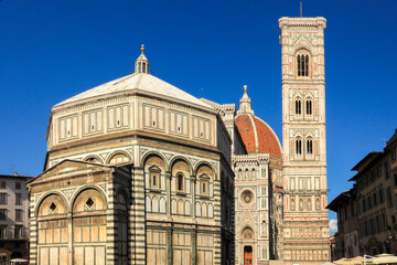 Fototapeta na wymiar Baptistery and Cathedral of Santa Maria dei Fiore, Florence, Italy,Florence, Tuscany, Italy, Europe