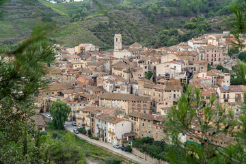 Fototapeta na wymiar City of Porrera, in Priorat (Catalonia, Spain).