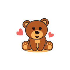 Fototapeta premium teddy bear with heart