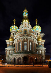 Fototapeta na wymiar Church of the Savior on Blood, St. Petersburg, Russia