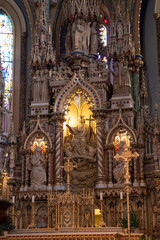 Interior of Notre-Dame Cathedral Basilica is a Roman Catholic minor basilica in Ottawa, Ontario,...