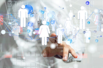 conference Digital Network and data concept 3d