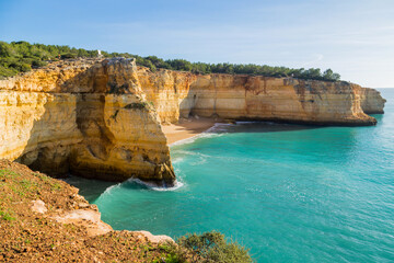 Fototapeta na wymiar Cliffs in the Coast of Algarve