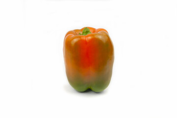 sweet orange pepper isolated on white background