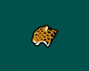 Leopard Logo. Vector Cat Illustration. Colorful Emblem,