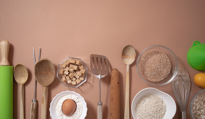 still life with baking ingredients