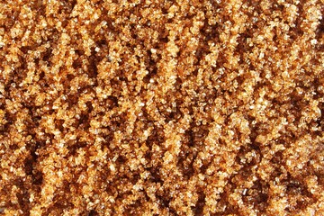 brown sugar crystals close up