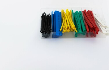 a set of plastic multi-colored components for repair thermal insulation 