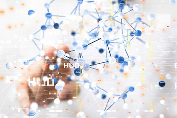 Obraz na płótnie Canvas Business intelligence analyst dashboard on virtual