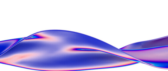 Fluid design twisted shapes holographic 3D abstract background iridescent wallpaper