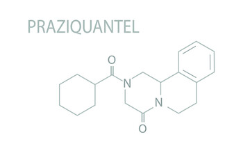 Praziquantel molecular skeletal chemical formula.	
