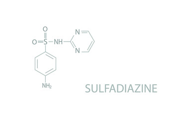  Sulfadiazine molecular skeletal chemical formula.	
