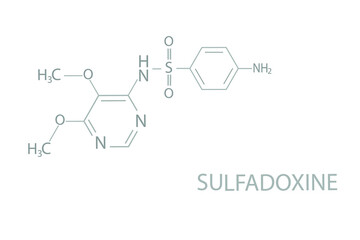 Sulfadoxine molecular skeletal chemical formula.	
