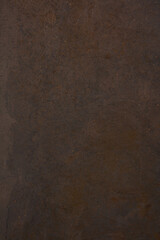 The texture of the dark Iron cast iron sheet with rust.