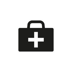 First aid kit icon on white background.