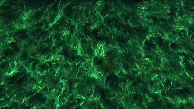 Green neon jets squirt from top to bottom across the entire width of the screen. Flowing streams of green energy.