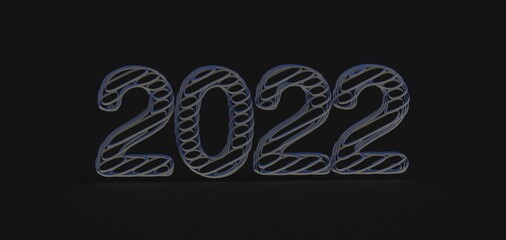 2022 New year change, turn.