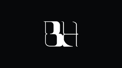 Geometric BH Letter Logo Design Template Vector