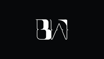 Geometric BW Letter Logo Design Template Vector