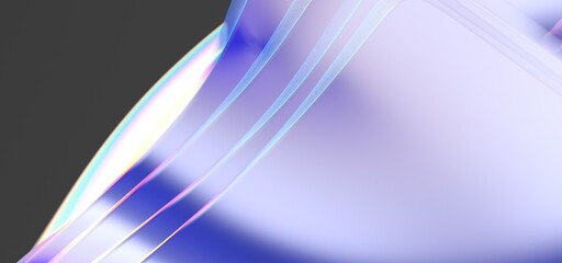 Fluid design twisted shapes holographic 3D abstract background iridescent wallpaper