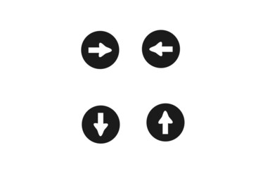 Icon Arrows 4 Sides for button anda navigation with Soft black color