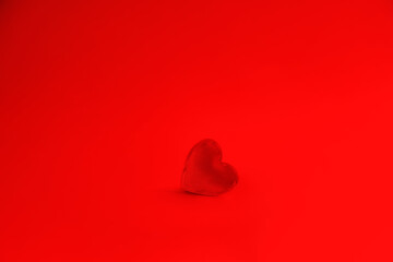 red heart on a red background, happy valentine's day