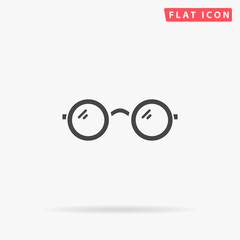 Glasses flat vector icon