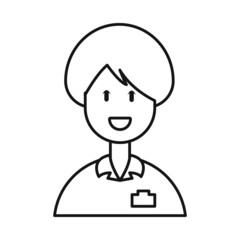 Vector illustration of doctor and therapist symbol. Collection of doctor and women stock symbol for web.